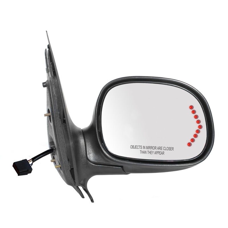 Fit System 61207F Passenger Side Mirror for Ford Expedition, Lincoln Navigator. LED Arrow Turn Signal, Black w/PTM Cover, Foldaway, Power - Image 4