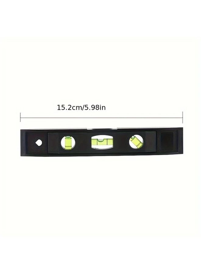 2 Pack Magnetic Spirit Level with 3 Bubble Vials ABS Casing Mini Portable Leveling Tool - Image 3
