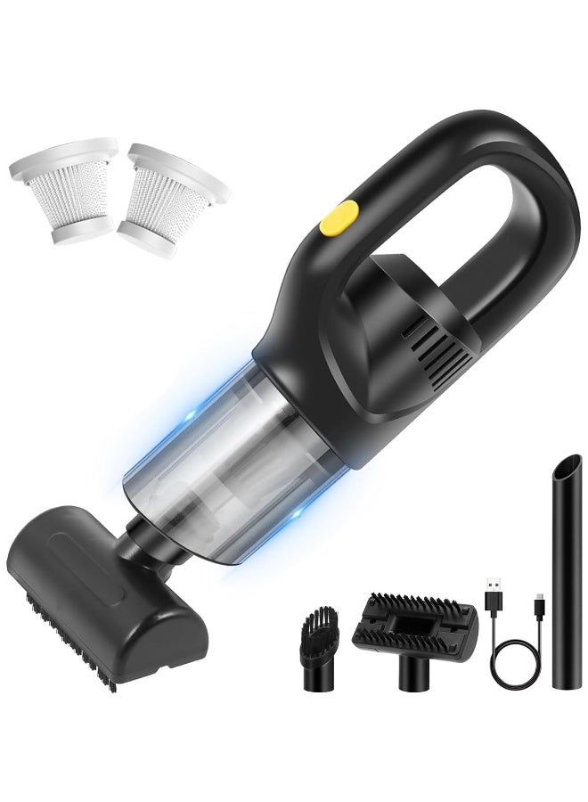 بواو مكنسة كهربائية لاسلكية محمولة باليد من Boao Car – مكنسة كهربائية محمولة للاستخدام المنزلي والمكتبي وتنظيف الحيوانات الأليفة بقوة شفط تبلغ 9000 باسكال - Image 1