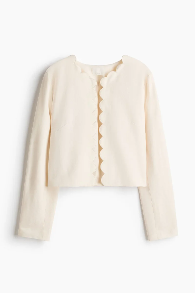 H&M  Scalloped-edge jacket for Women | Best Price UAE