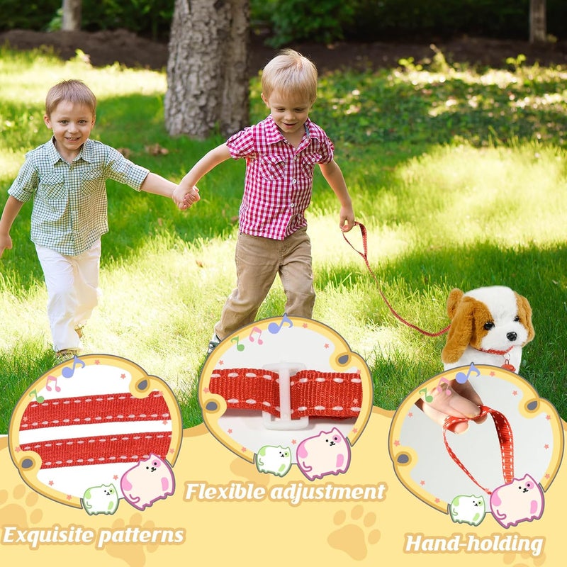 lonfypeng Plush Toys Walking Dog Toys that Can Walk, Bark and Wag Tail,Interactive Electronic Pet Toys Puppy with Leash,Easter Christmas Birthday Gift for Toddlers Kids - Image 4