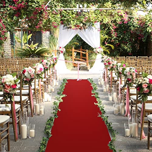 LEMONSODA Red Carpet Runner for Party, 2x15ft, 70GSM, Hollywood Red Carpet Roll Out for Special Event, Graduation Party, Runway Rug for Wedding, Aisle Runner for Prom - Image 2