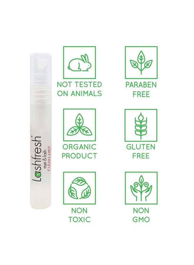 Lashfresh Eye & Lash Clean Mist Cleanser For Eyelash Extensions False Eyelashes No Rinse Needed Travel Size 8Ml - Image 3