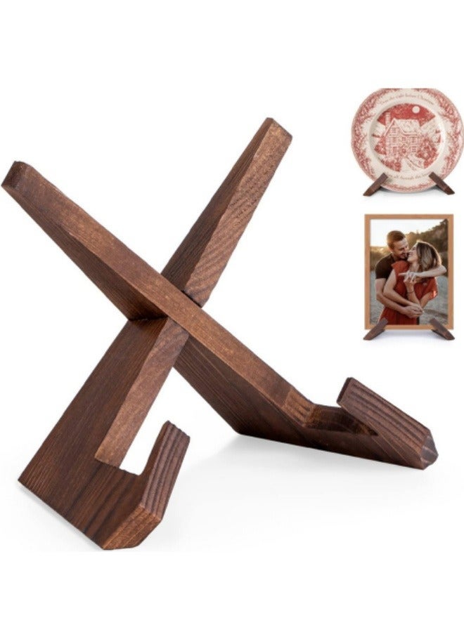 Wooden Restaurant Home Recipe Rack Kitchen Menu Display Rack Desktop Reading Wooden Book Stand - Image 1