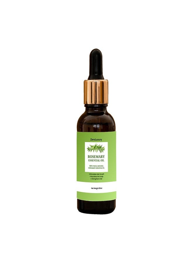 ZeroLuxury® Rosemary Essential Oil | Encourages Hair Growth, Moisturises Skin | Hair Strengthening & Scalp Nourishment | 100% Pure, Natural, Organic Essential Oil-30ml - Image 1