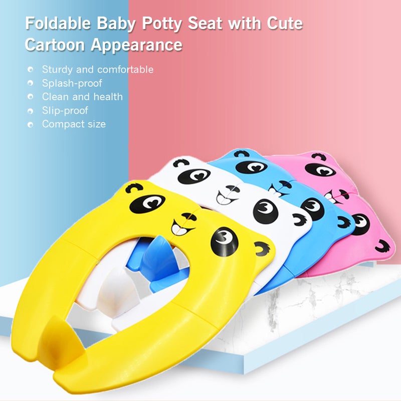 Portable Foldable Baby Potty Seat Baby Toilet Seat with Ergonomical Design Cute Pattern for Standard Toilet Travel Home Use Baby Toddlers - Image 4