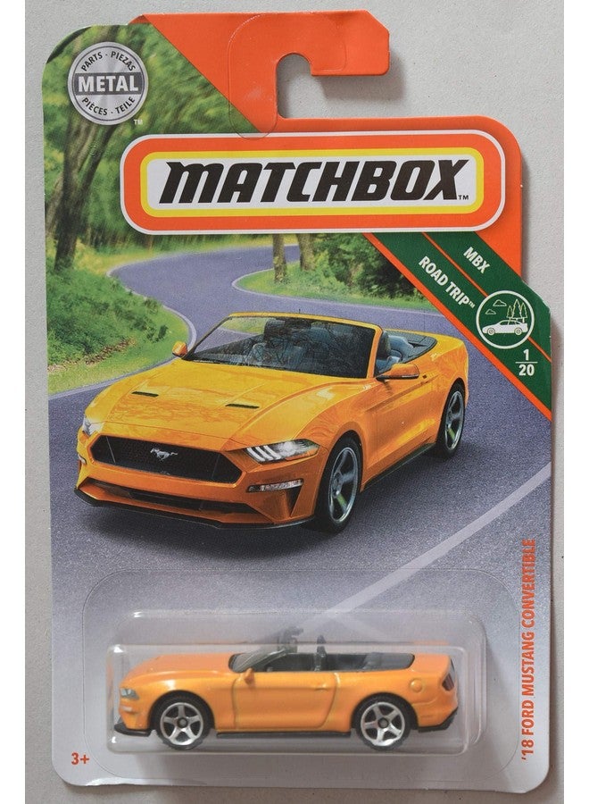MATCHBOX 2019 Mbx Road Trip '18 Ford Mustang Convertible 4/100 Orange - Image 2