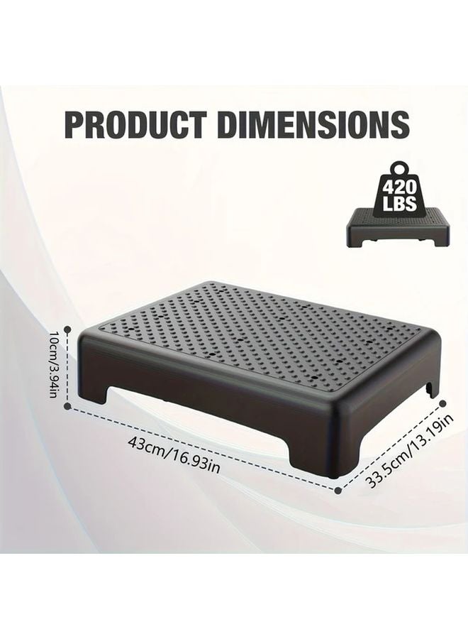 YIMUWN Heavy Duty 300lb Capacity Foldable Step Stool Non Slip Black Portable - Image 4