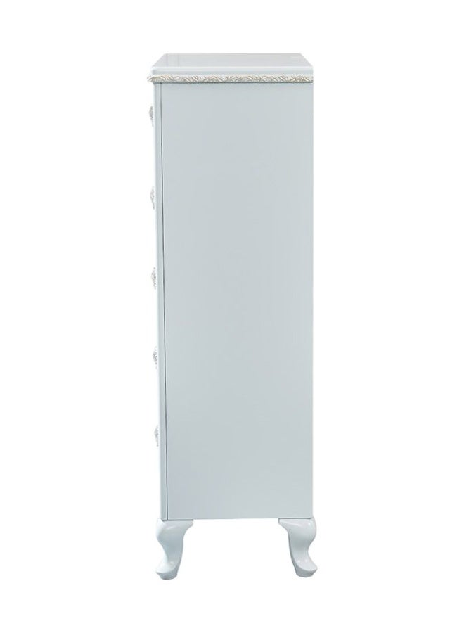 DANUBE HOME Bluebell 5-Drawer Chest Cabinet Stylish And Spacious Storage For Bedroom Durable Wooden Dresser With 5 Drawers Elegant Home DÃ©cor And Organization Solution - Light Blue  - Image 1