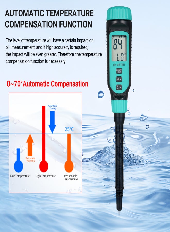 سمارت سنسور مقياس رقمي ذكي لدرجة حموضة التربة، مثالي للبستانيين، يقيس درجة حموضة التربة مباشرةً، مناسب للعناية بالنباتات، ويقيس درجة حموضة محلول التربة الزراعية، مثالي للاستخدام في البيوت الزجاجية الداخلية والخارجية، والحدائق، والمروج، والزراعة، والساحات. - Image 4