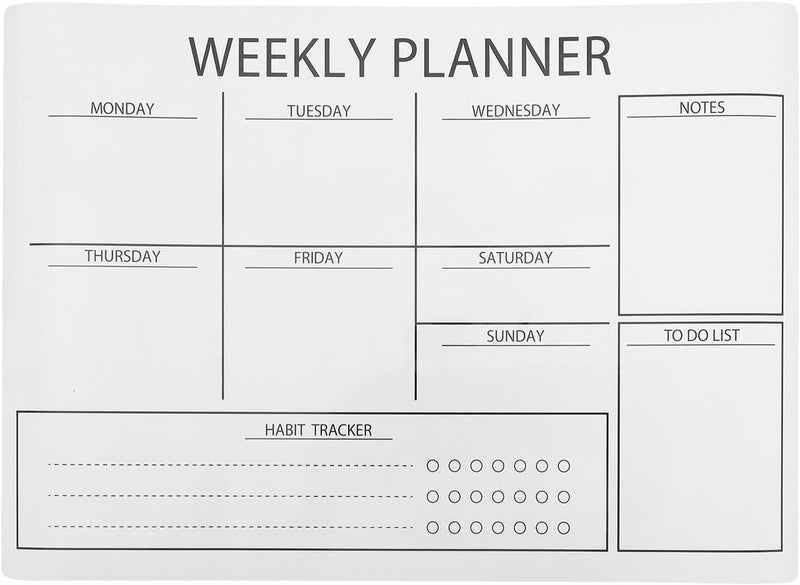 Generic Self Adhesive Whiteboard - 12x16inch Reusable Dry Erase Wall Calendar Sticker - Weekly Planner Removable White Board Decal for Dorm Office Meeting Space - Image 1
