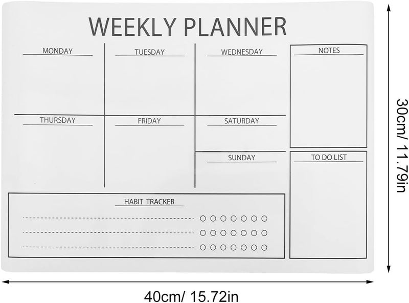 Generic Self Adhesive Whiteboard - 12x16inch Reusable Dry Erase Wall Calendar Sticker - Weekly Planner Removable White Board Decal for Dorm Office Meeting Space - Image 2
