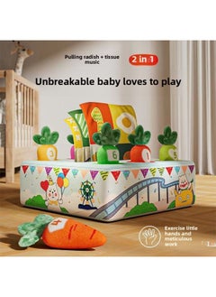 Generic Baby Tear Tissue Box Paper Pull Radish Toy Two-in-one Infant Early Education Comfort Toy-Color:Bus Style [two-in-one Carrot Pull-out Paper]  - Image 3