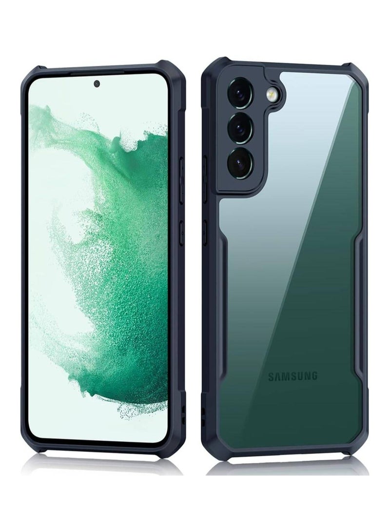 Xundo Clear Case for Samsung Galaxy S22 | Premium Rugged | Durable Shock-absorbing Frame | Black Border | Thermoplastic Polyurethane | Airbag Anti-drop Protection - Clear - Image 1