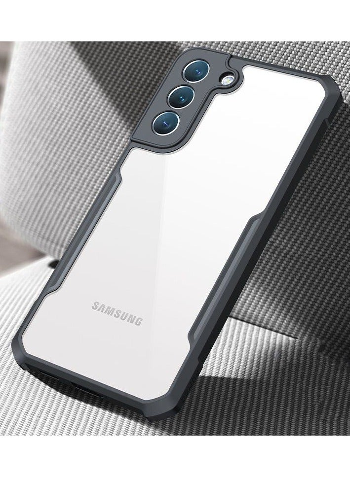 Xundo Clear Case for Samsung Galaxy S22 | Premium Rugged | Durable Shock-absorbing Frame | Black Border | Thermoplastic Polyurethane | Airbag Anti-drop Protection - Clear - Image 2