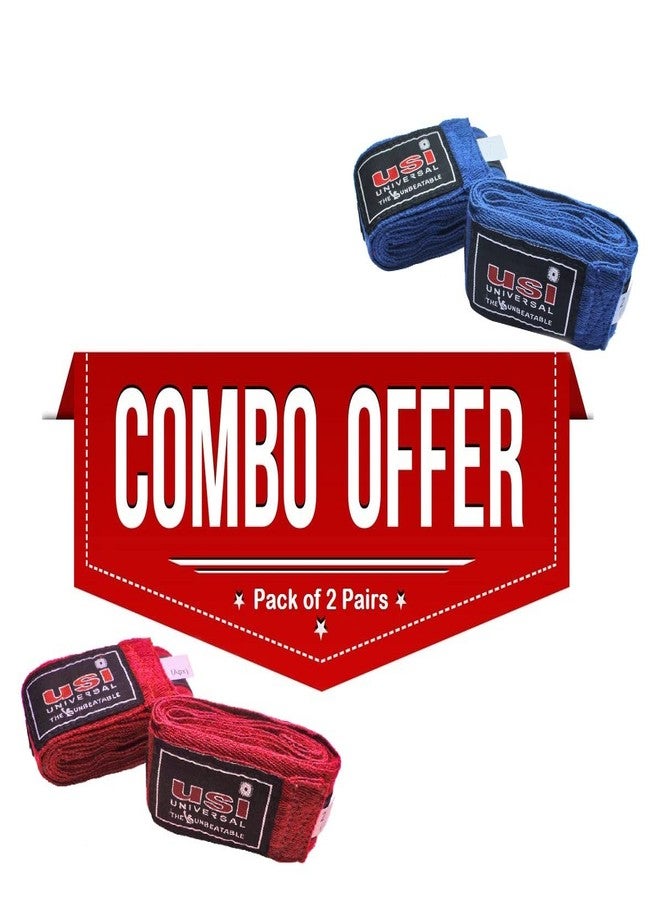 USI UNIVERSAL Boxing Hand Wraps Pack of 2 Pairs Wraps For Boxing Martial Arts MMA Inner Hand Wraps/Bands for Punching (4.55METER) - Image 3