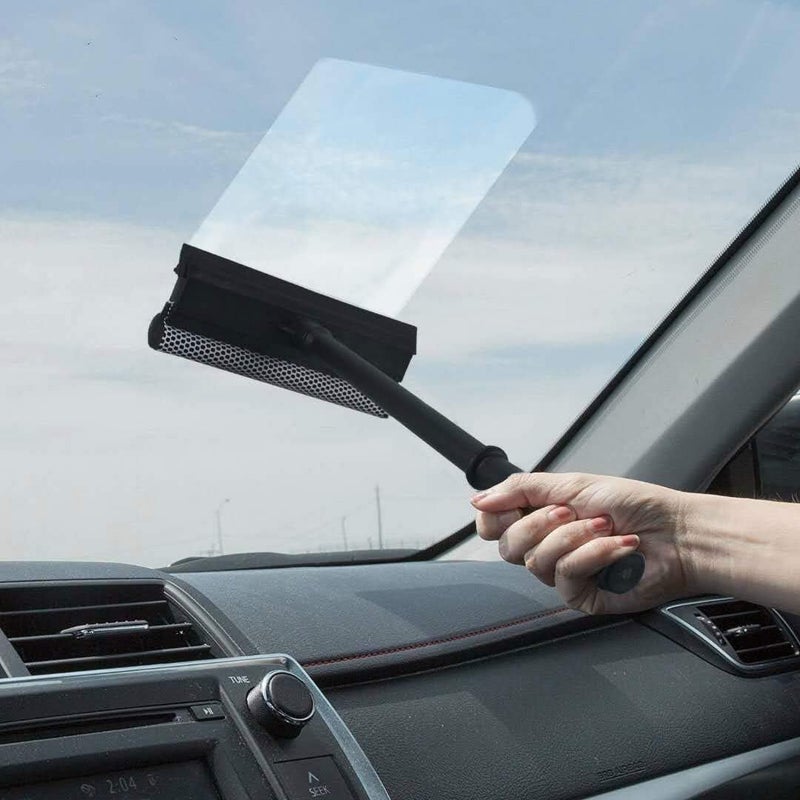 MuLing Window Squeegee Cleaning Tool Window Cleaner Car Squeegee Windshield Cleaning Sponge and Rubber Squeegee,BlackM - Image 3