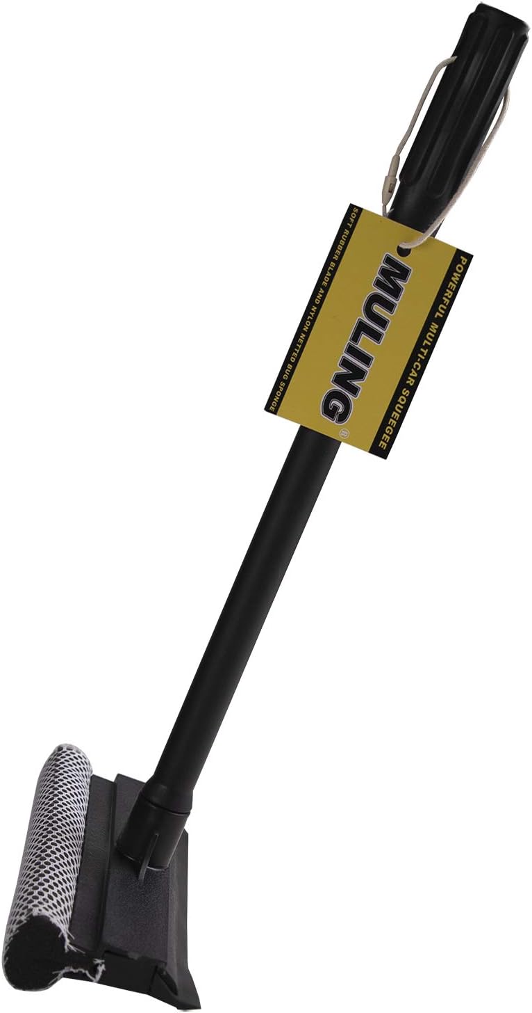 MuLing Window Squeegee Cleaning Tool Window Cleaner Car Squeegee Windshield Cleaning Sponge and Rubber Squeegee,BlackM - Image 5