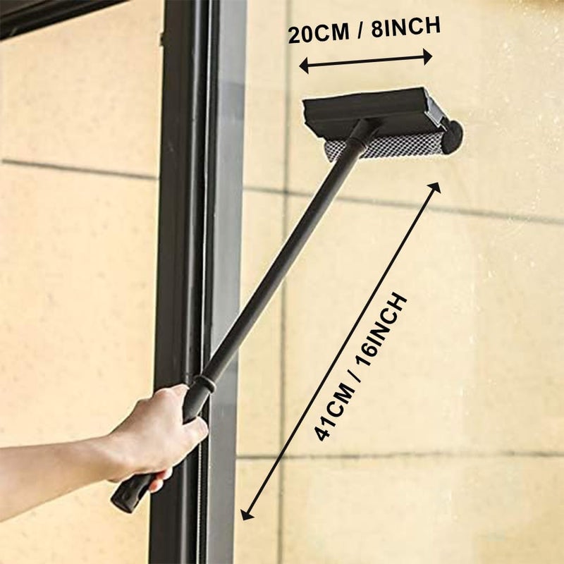 MuLing Window Squeegee Cleaning Tool Window Cleaner Car Squeegee Windshield Cleaning Sponge and Rubber Squeegee,BlackM - Image 2
