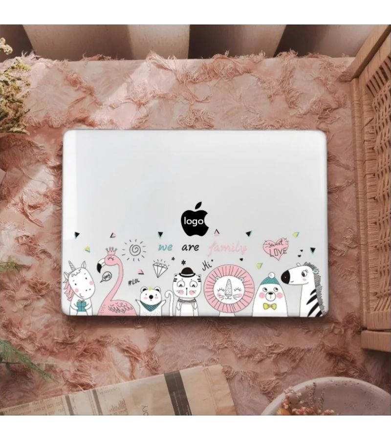 Creative Hollow Cute Animal Pattern Laptop Case Semi Hard Shell Protective Cover For Macbook Pro 13.3 Inch A1706 A1708 A1989 A2159 Models - Image 1