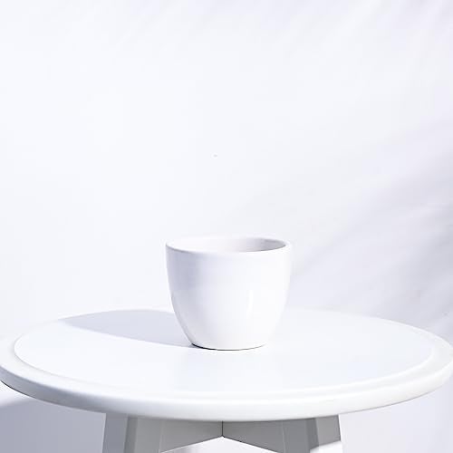 UGAOO Apple Ceramic Pot (Small, White) - (10cm x 10cm x 8cm) - Image 3