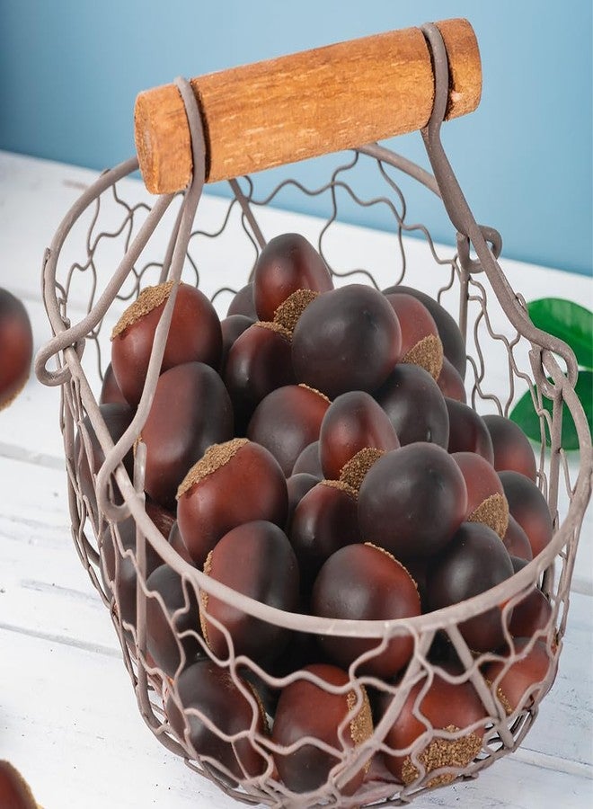 Luckforest Artificial Chestnuts, 30 Pcs Lifelike Fake Nuts Realistic Simulation Dried Fruit Nuts Models for New Year Home Kitchen Market Display Cabinet Decor Photography Props - Image 3