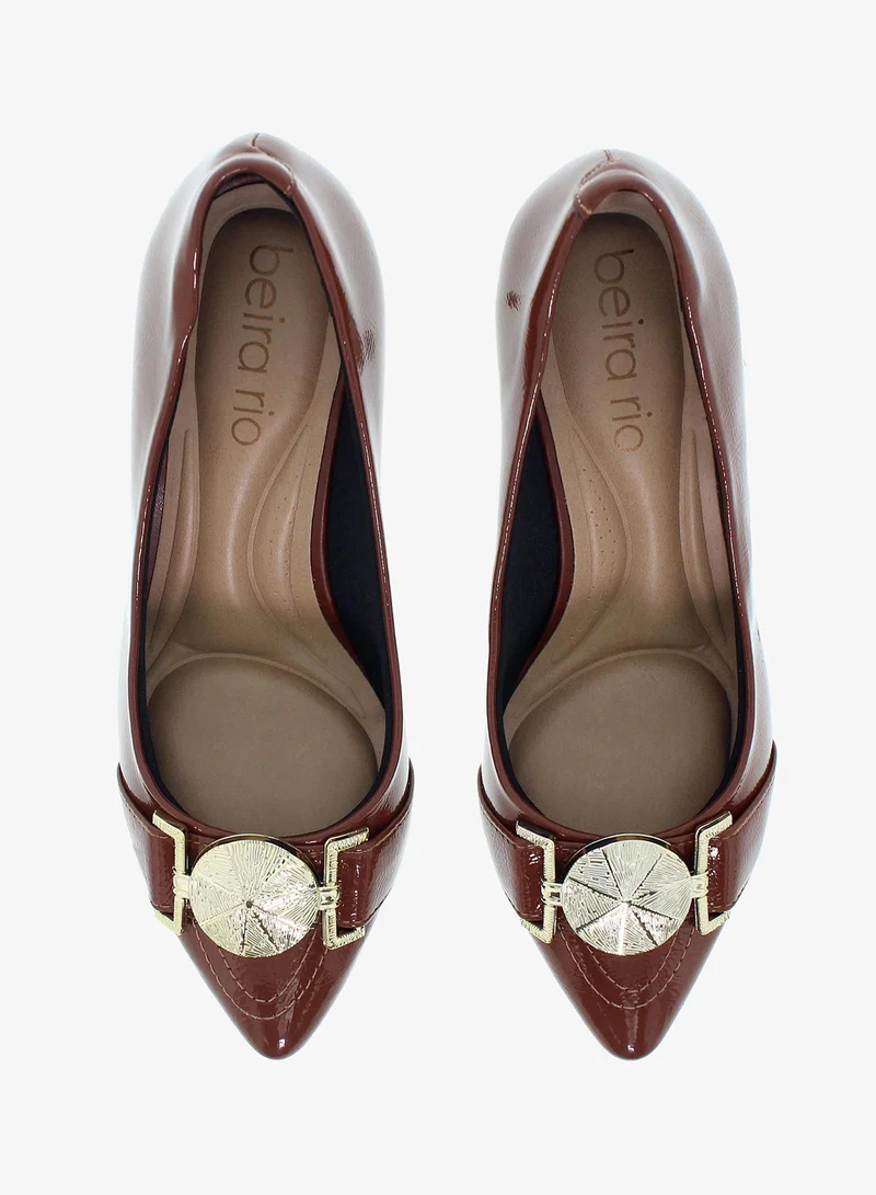Beira Rio Brown Beira Rio Women’s Low Heel Pumps – Comfortable Office and Occasion Wear with Classic Design for Women | Best Price UAE