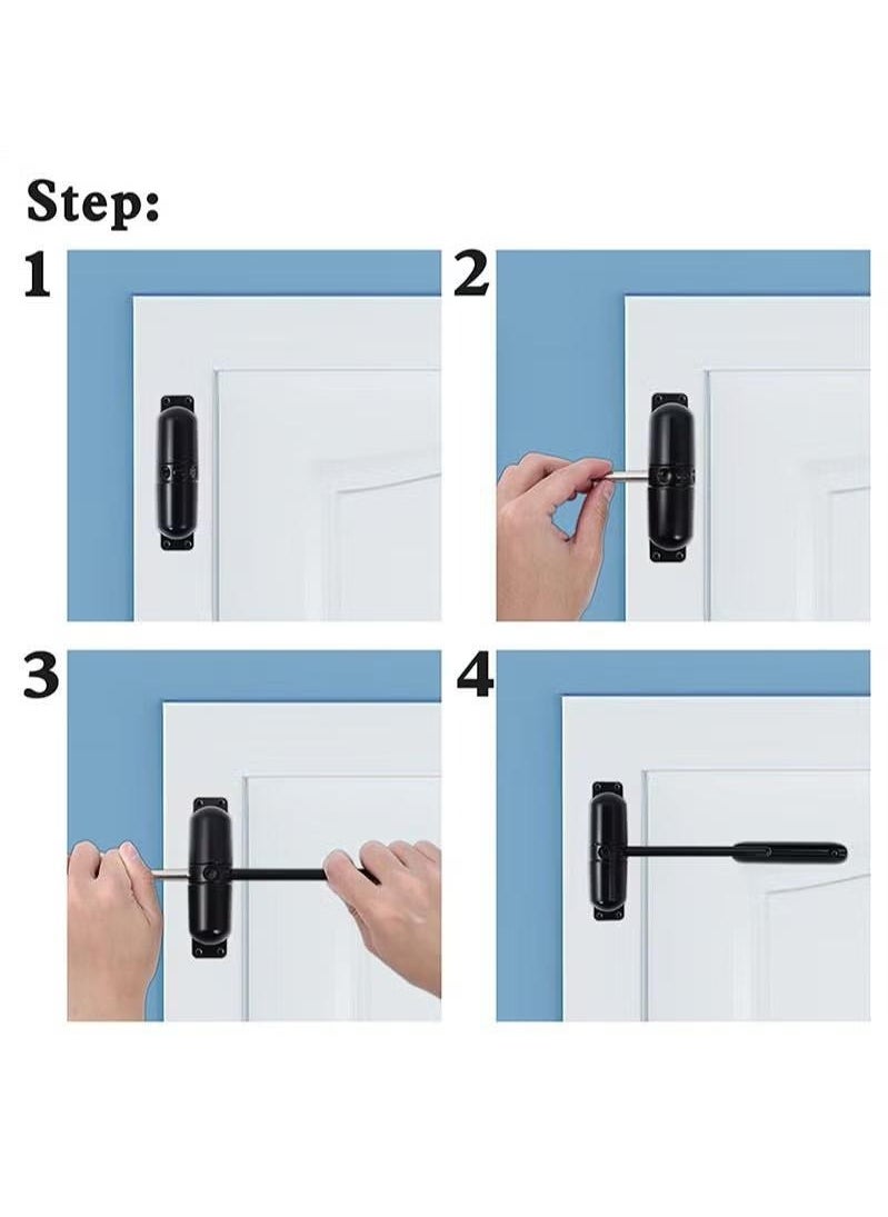 XiuWoo - Door Closer Automatic Safety Spring Door Closer Anti-Theft Easy to Install to Convert Hinged Doors to Self Closing - Image 1