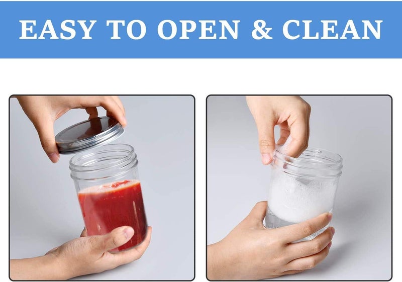 ZEPOLI - 500 ml Ball Regular Mouth Mason Jars Travel Glass Drinking Spiral Jars with Airtight lids & Bands Juicing/Smoothies/Kombucha, DIY, Safe For canning, Pickling, Storage (3 PACK) - Image 3