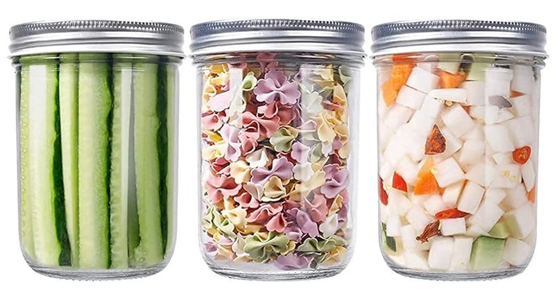 ZEPOLI - 500 ml Ball Regular Mouth Mason Jars Travel Glass Drinking Spiral Jars with Airtight lids & Bands Juicing/Smoothies/Kombucha, DIY, Safe For canning, Pickling, Storage (3 PACK) - Image 1
