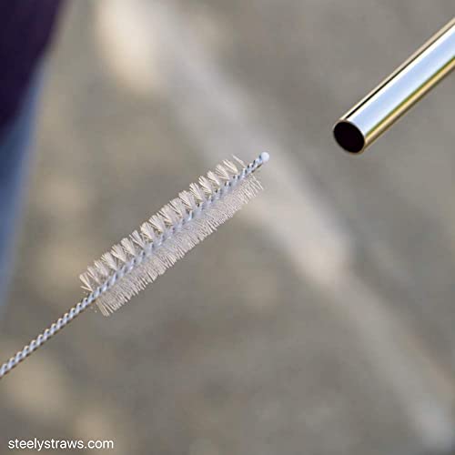 MeeTo Long Straw Cleaning Brush Stainless Steel Nylon Thin Pipes Drinking Straw Washing Cleaning Brushes/Straw Brushes with Tiny Bristles, for Tumbler, Sippy Cup, Bottle and Tube, (Pack of 2) - Image 2