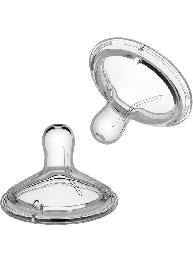 NANOBÃ‰BÃ‰ Nanobebe Silicone Nipples Triple Vented Twin-Pack - Slow Flow - Image 1