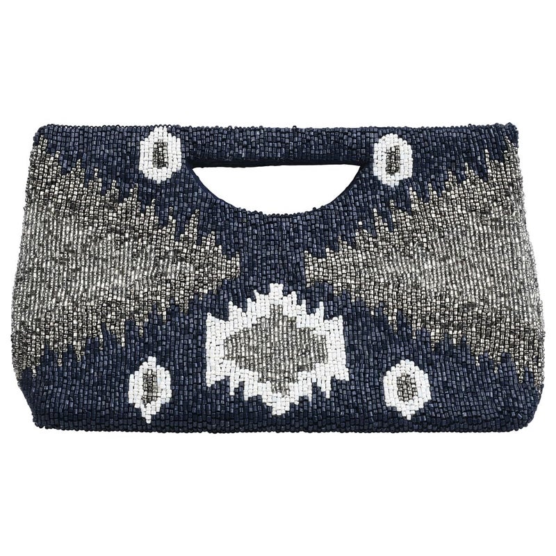 Bamboo Trading Onyx Half Moon Clutch, 10-Inch, Multicolor