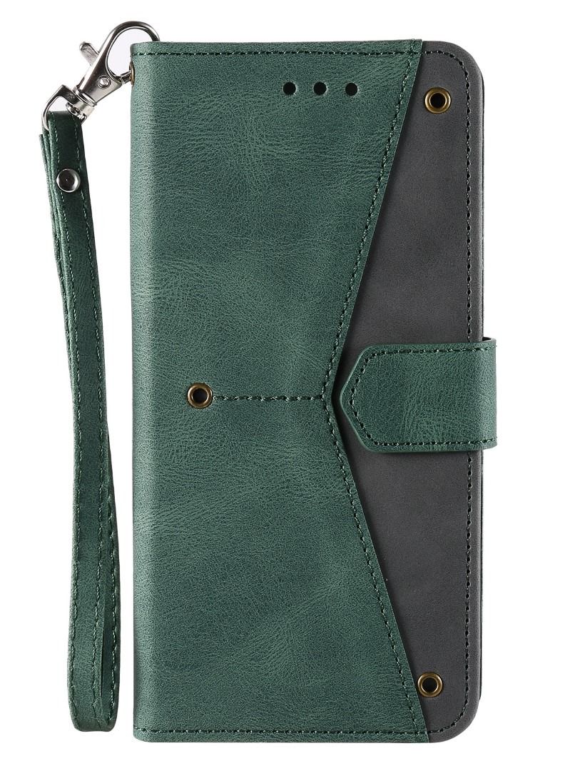 Suteni Flip Cover Leather Protective Hidden Card Slots Phone Case for iPhone