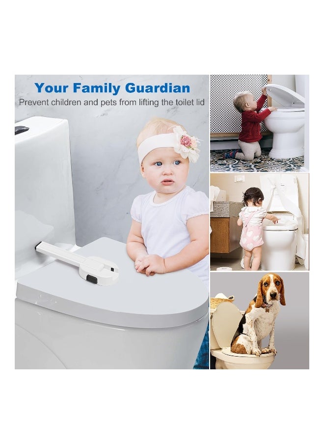 Generic - Toilet Seat Locks Baby Proof,  Ideal Child Proof Toilet Seat Lock with Arm Toilet Seat Lock Child Safety No Tools, No Drill Needed Easy Installation with Stonger 3M Adhesive, Fits Most Toilets - Image 1