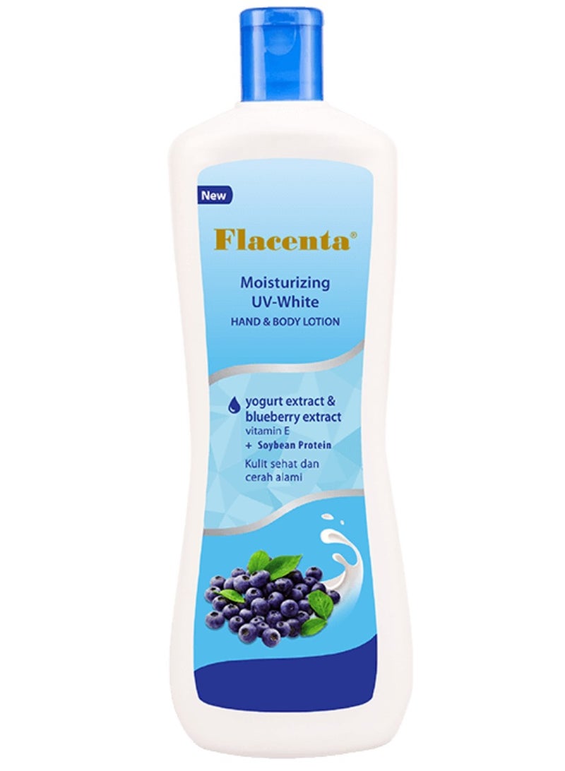 Moisturizing UV-White Hand And Body Lotion Yogurt Extract And Blueberry Extract 500 ml