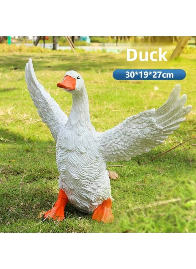 null - Large Poultry Soft Rubber Gray Goose Simulation Animal Model Chicken Duck Goose Toy Model Children's Cognitive Decompression-Color:Little Cow [static And Silent] - Image 1