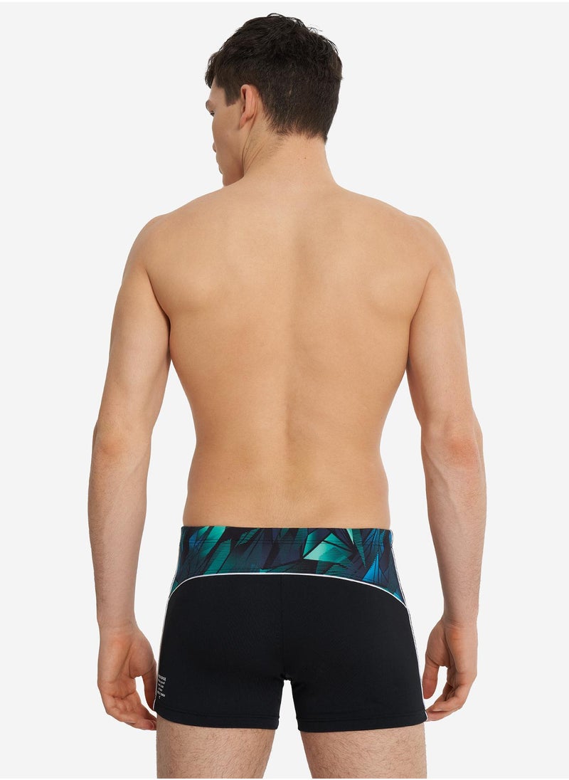Joss Joss Men's Swimming Trunks-Shorts Black/Green – Recycled Polyester, Chlorine-Resistant, Adjustable Waistband, Durable & Comfortable for Swimming  - Image 2