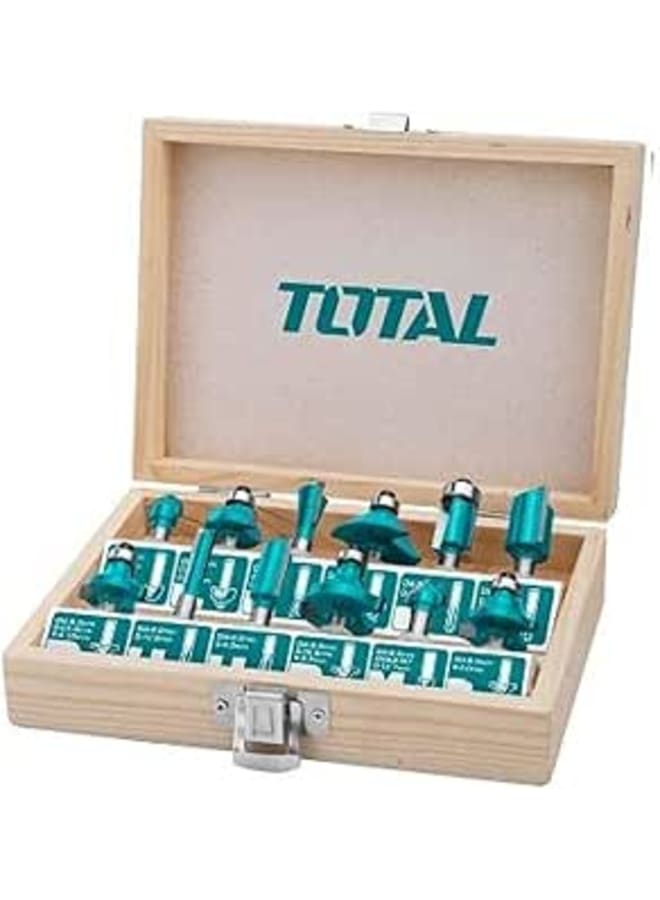 TOTAL 12mm Router Bit Set 12 Pieces