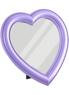 BinaryABC BinaryABC Heart Makeup Mirror Cosmetic Mirror Wall Desktop Mirror Bedroom Mirror,Valentines Day Gift(Purple) 