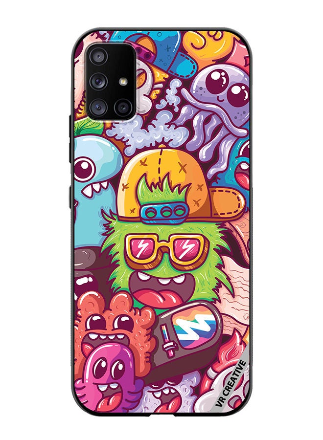 VR CREATIVE Protective Case Cover For Samsung Galaxy A71 5G Graphitti Design Multicolour - Image 1