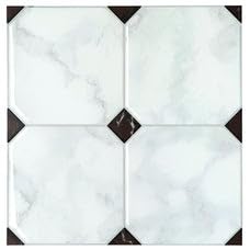 SMART TILES Peel and Stick Backsplash - 5 Sheets of 7,75" x 7,75" - 3D Adhesive Peel and Stick Tile Backsplash for Kitchen, Bathroom, Wall Tile, Checkered - Image 1