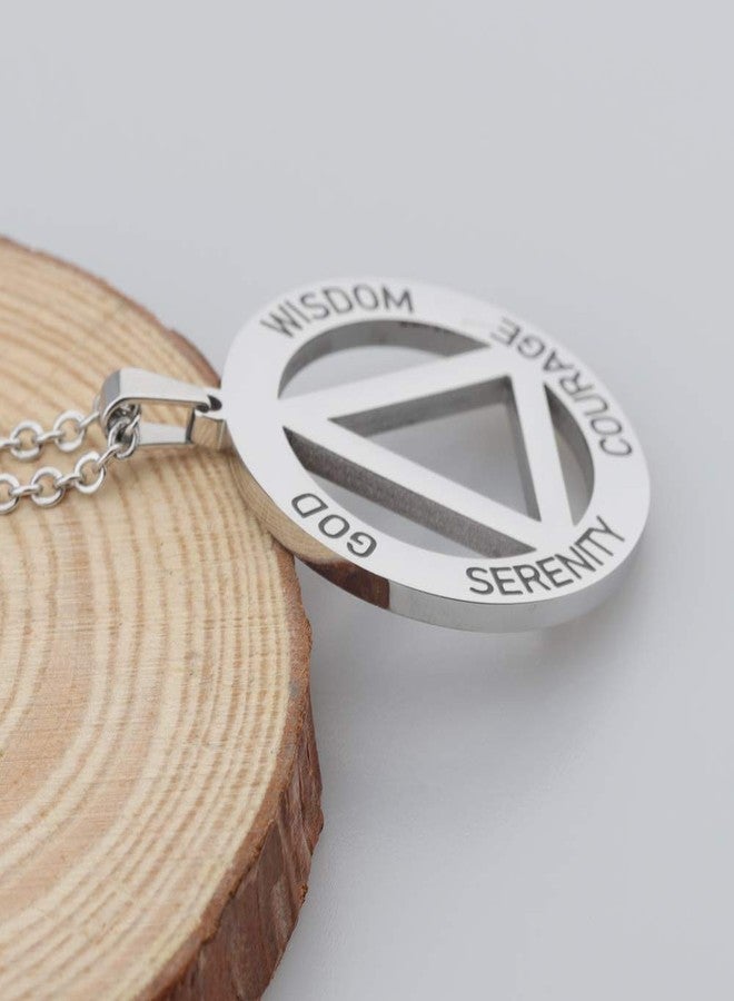 BNQL Serenity Prayer AA Recovery Necklace Serenity Courage Wisdom Sobriety Gift Necklace - Image 4
