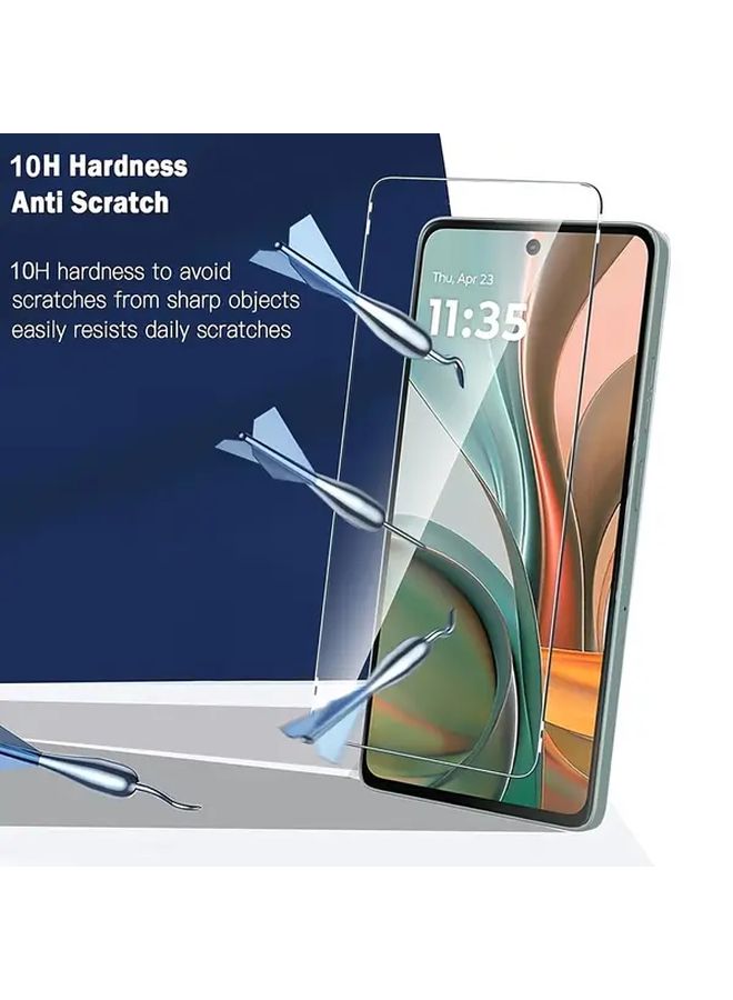 "5 قطع حماية شاشة من الزاج المقسى عالي المتانة لمقاومة الخدوش خاص بهاتف Moto G04 4G" - Image 4