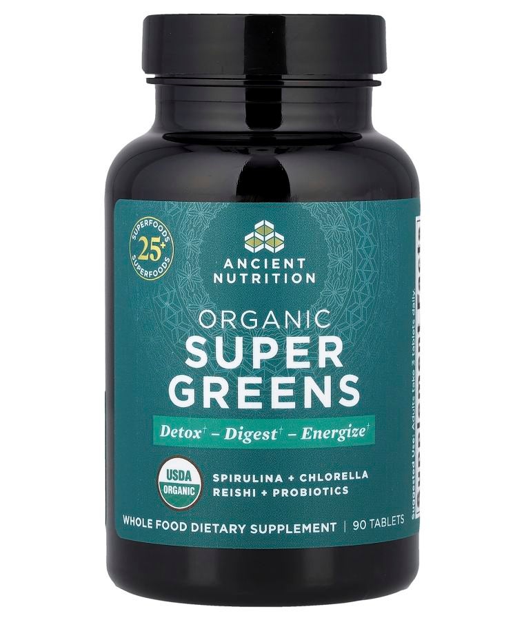 Ancient Nutrition Organic Super Greens 90 Tablets