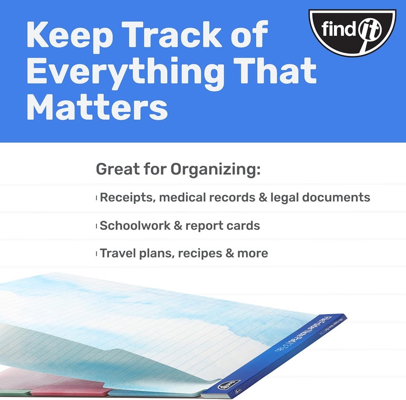 Find It File Folder Notepad, Watercolor, 12 PK - Image 5