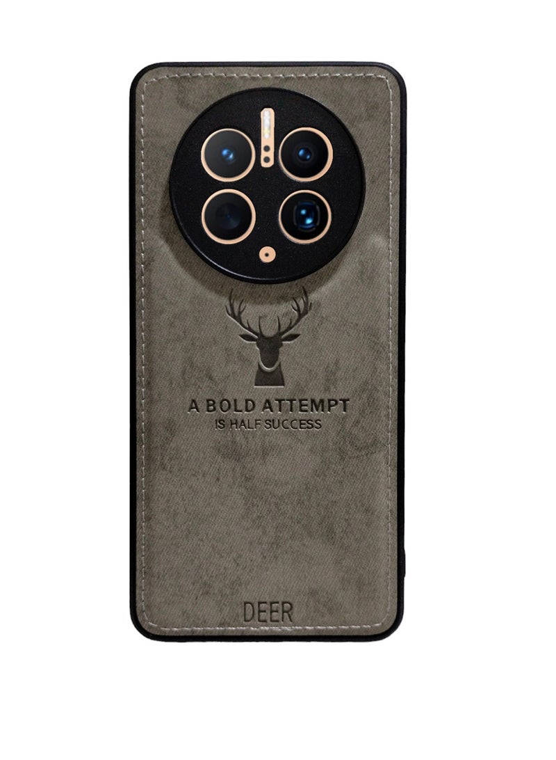 Geneaire Mate 50 Pro Digital Luxury Soft Texture Patterned TPU Cloth Case, Dirt-Resistant, Anti-Shock, Anti-Fingerprint, Full Body Protective For Mate 50 Pro grey