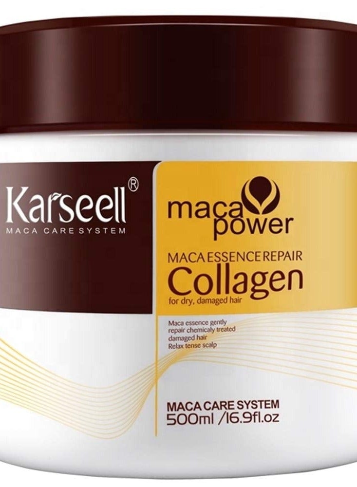 كارسيل علاج الشعر بالكولاجين من كارسيل، إصلاح عميق للتكييف، قناع الشعر بزيت الأرغان والكولاجين، للشعر الجاف التالف، جميع أنواع الشعر، 500 مل - Image 3