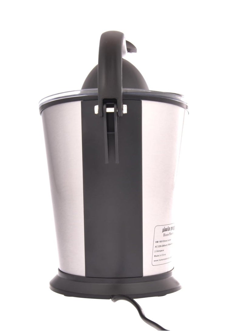 Home Master Electric Citrus Juicer HM-180 – 100W Power – Stainless Steel Rust-Resistant Body – Direct Pour Spout – Two Cones for Juicing Oranges and Lemons – Elegant and Easy-to-Clean Design - Image 5