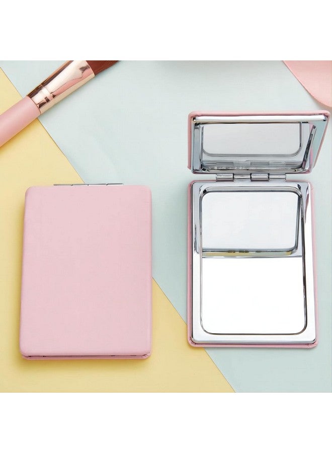 BIMIGET Compact Mirror For Men Women And Girls Pink Travel Makeup Mirrors For Handbag And Pocket Portable Doublesided Mirror With Distortion Free (Pink) - Image 4